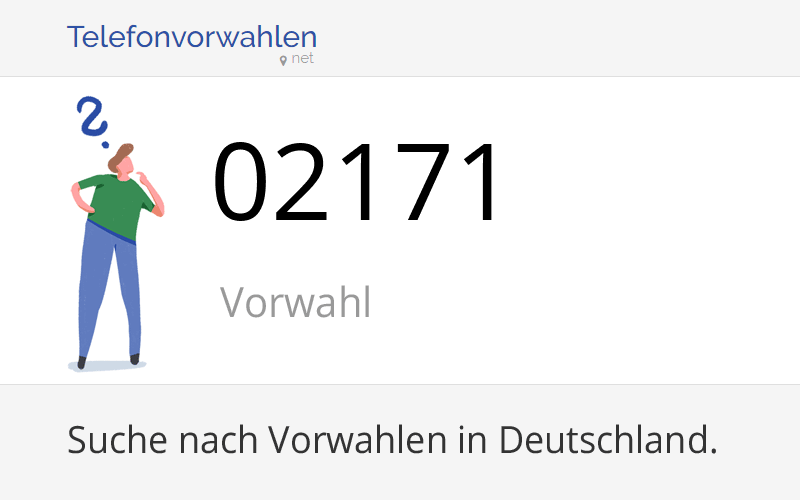 02171 Vorwahl, Ortsvorwahl 02171 auf