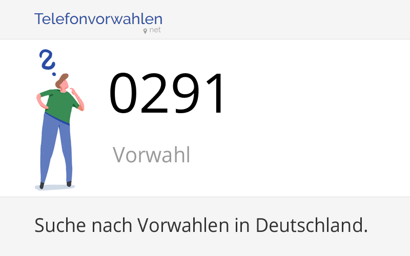 0291 Vorwahl, Ortsvorwahl 0291 auf Telefonvorwahlen.net