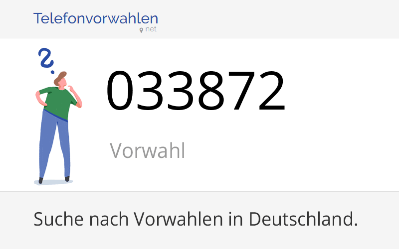 033872 Vorwahl, Ortsvorwahl 033872 auf Telefonvorwahlen.net