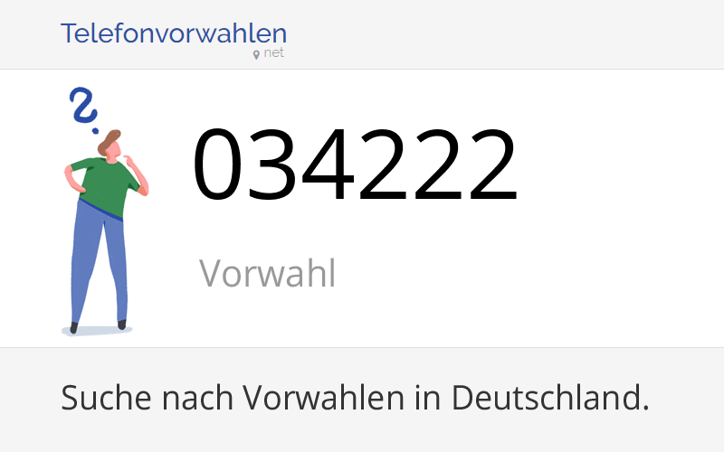 034222 Vorwahl, Ortsvorwahl 034222 auf Telefonvorwahlen.net