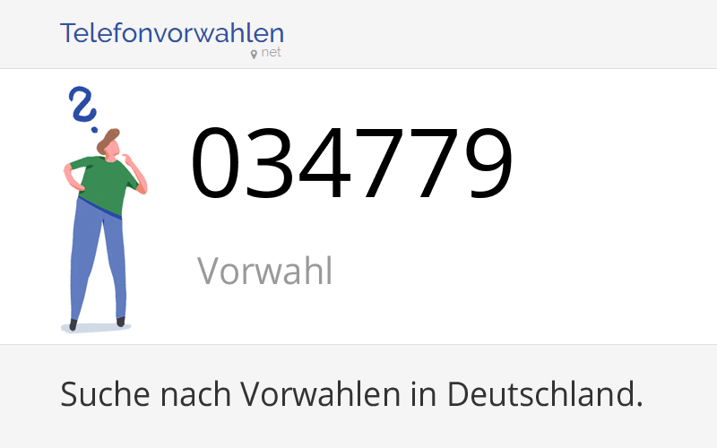 034779 Vorwahl, Ortsvorwahl 034779 auf Telefonvorwahlen.net