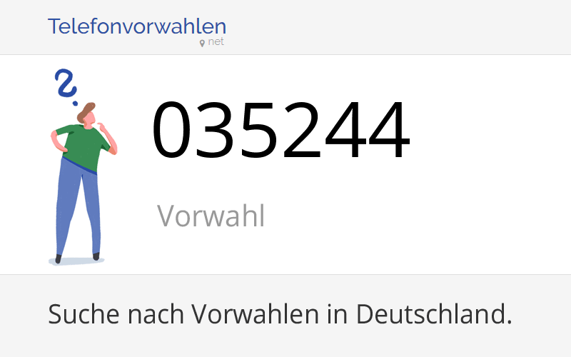 035244 Vorwahl, Ortsvorwahl 035244 auf Telefonvorwahlen.net