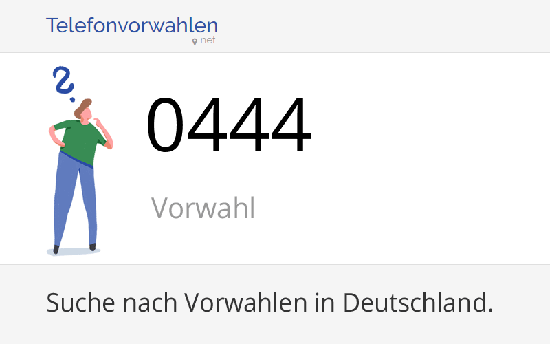 0444 Vorwahl, Ortsvorwahl 0444 auf Telefonvorwahlen.net