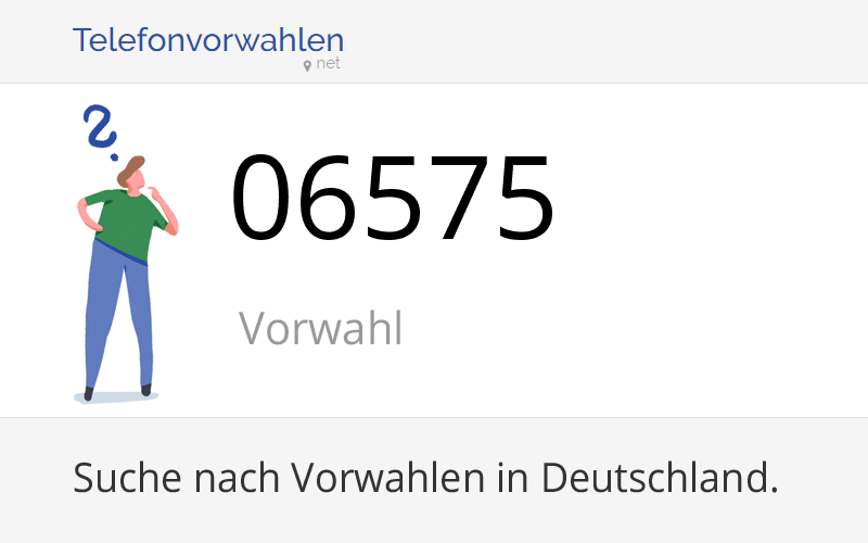 06575 Vorwahl, Ortsvorwahl 06575 auf