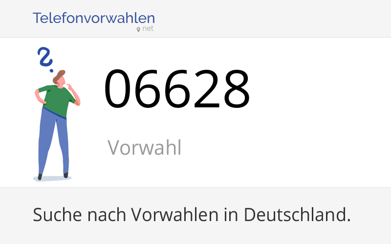 06628 Vorwahl, Ortsvorwahl 06628 auf Telefonvorwahlen.net