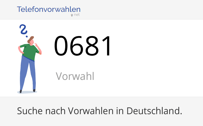 0681 Vorwahl, Ortsvorwahl 0681 auf Telefonvorwahlen.net