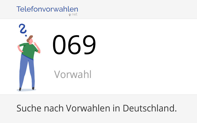 069 Vorwahl, Ortsvorwahl 069 auf Telefonvorwahlen.net