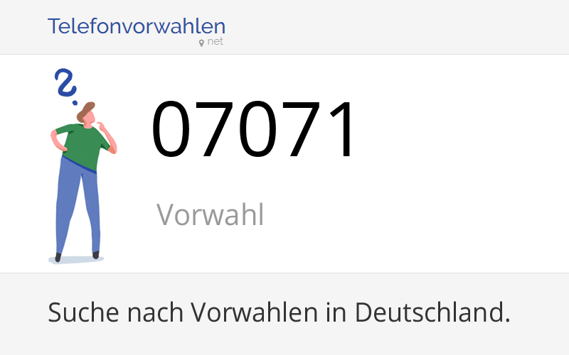 Vorwahl 07071