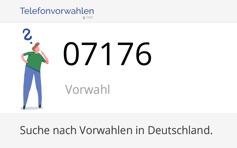 07176 Vorwahl, Ortsvorwahl 07176 auf Telefonvorwahlen.net