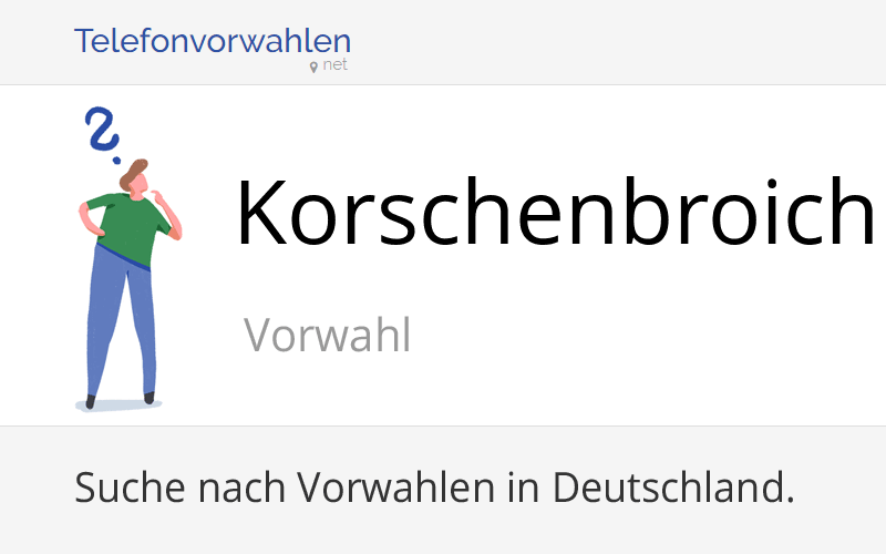 Vorwahl Korschenbroich, Telefonvorwahl von Korschenbroich (Stadt)